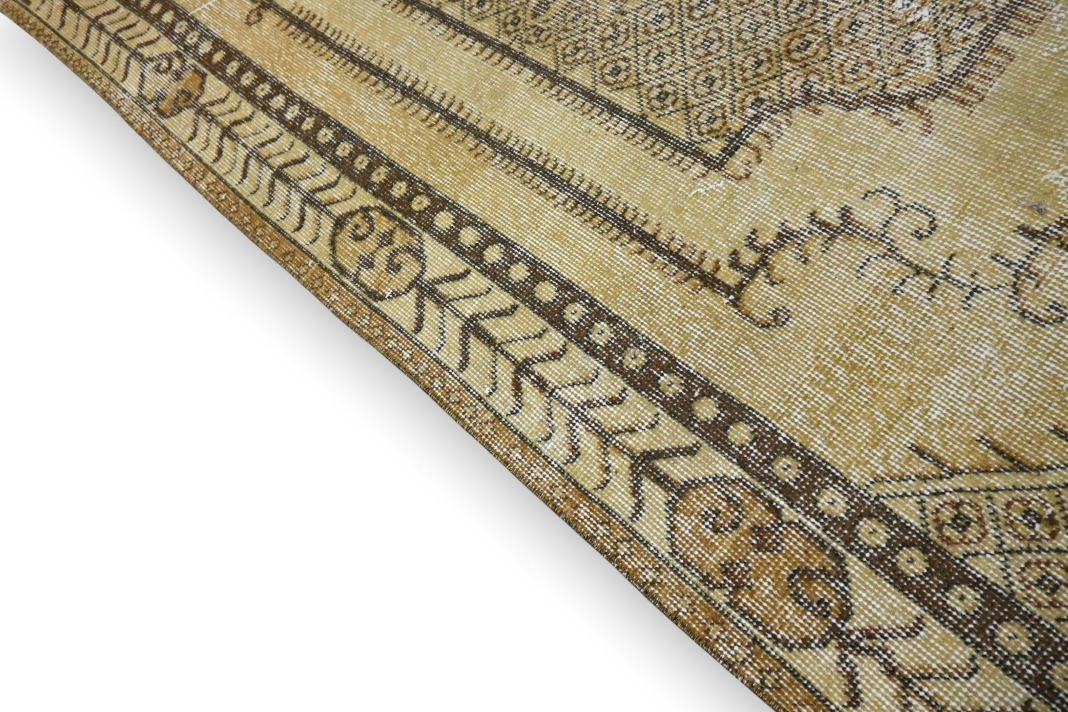 Geel vintage vloerkleed - G267