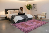 Roze vintage vloerkleed - G274