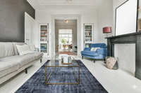 Blauw vintage vloerkleed - E460