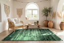 Luxe groen vloerkleed - G363