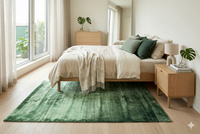 Luxe groen vloerkleed - G329