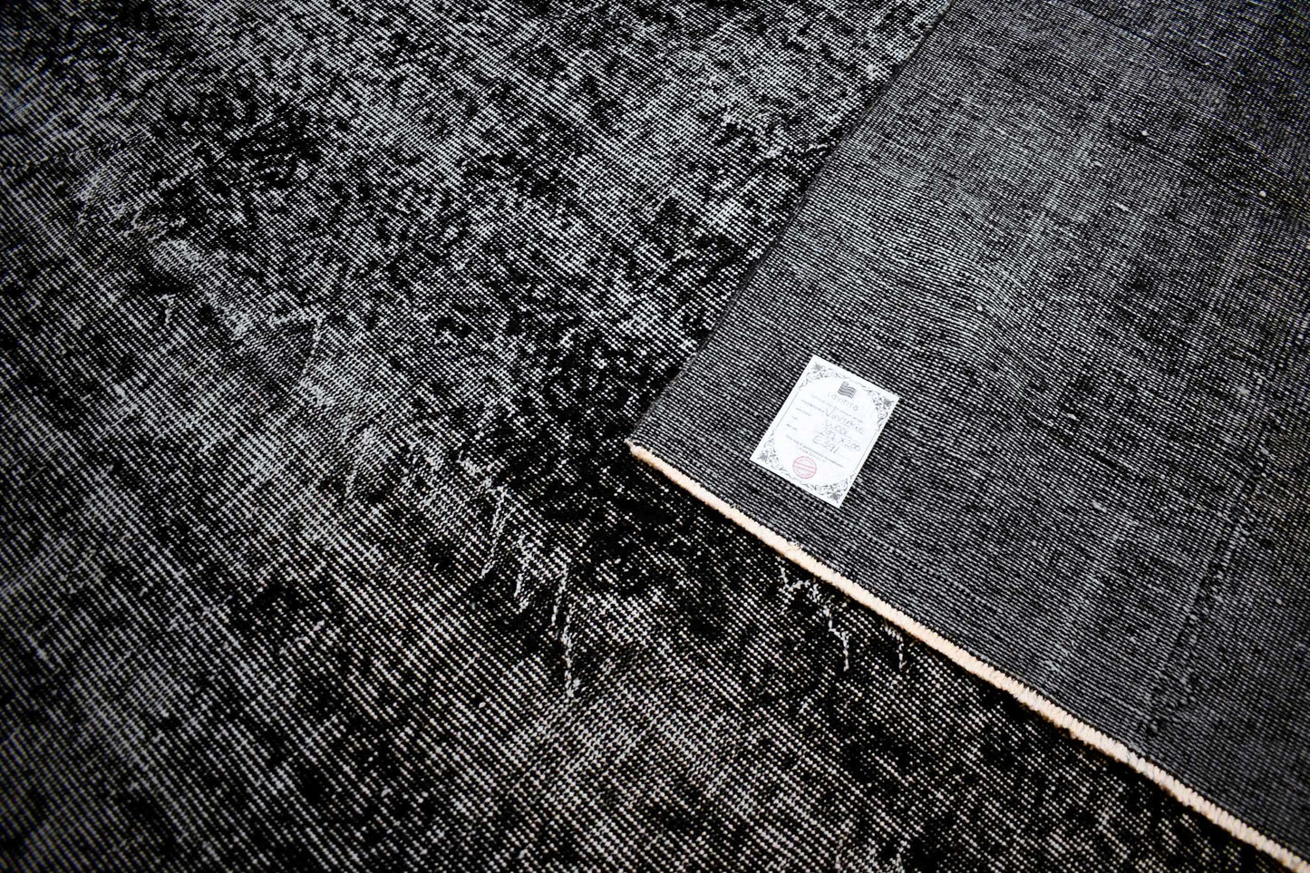 Zwart vintage vloerkleed - E391