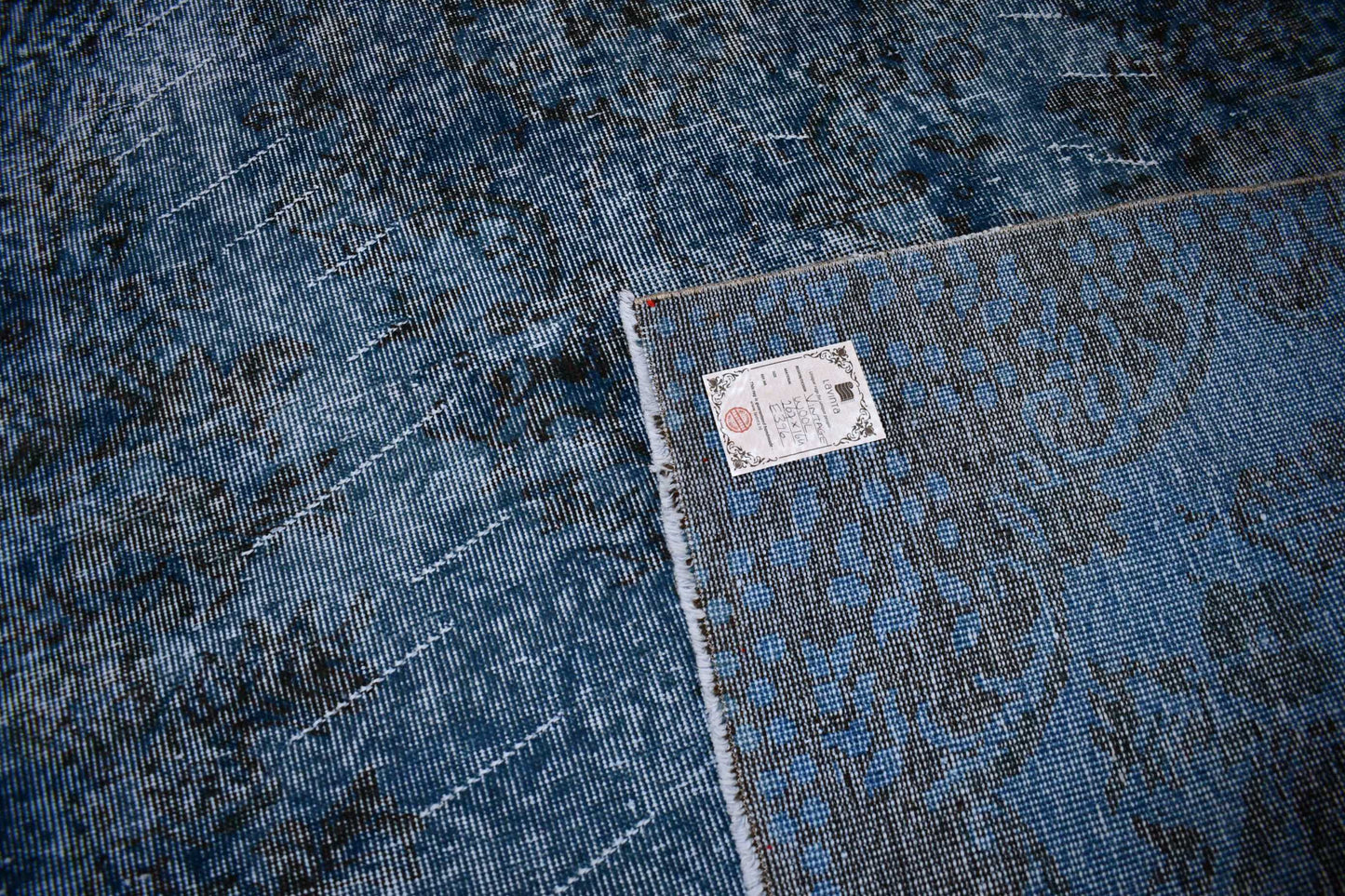 Blue vintage rug - E396