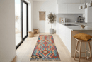 Amira kelim loper 200x60 cm boho regenboog handgeweven Afghanistan - Lavinta G404
