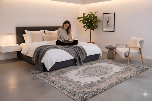 Ivory vintage rug - G469