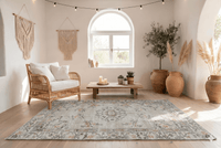 Subtiel beige vintage vloerkleed 210x115 cm handgeknoopt Turkije - Lavinta G471
