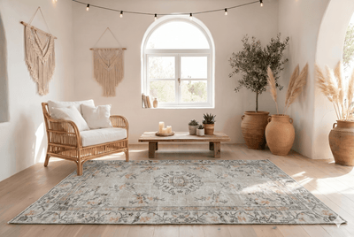 Subtiel beige vintage vloerkleed 210x115 cm handgeknoopt Turkije - Lavinta G471