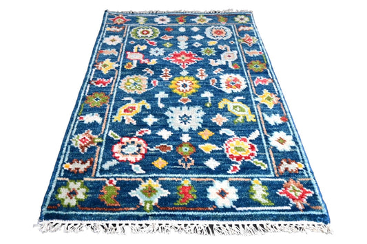 Blauw Azeri vloerkleed - F165 - Lavinta