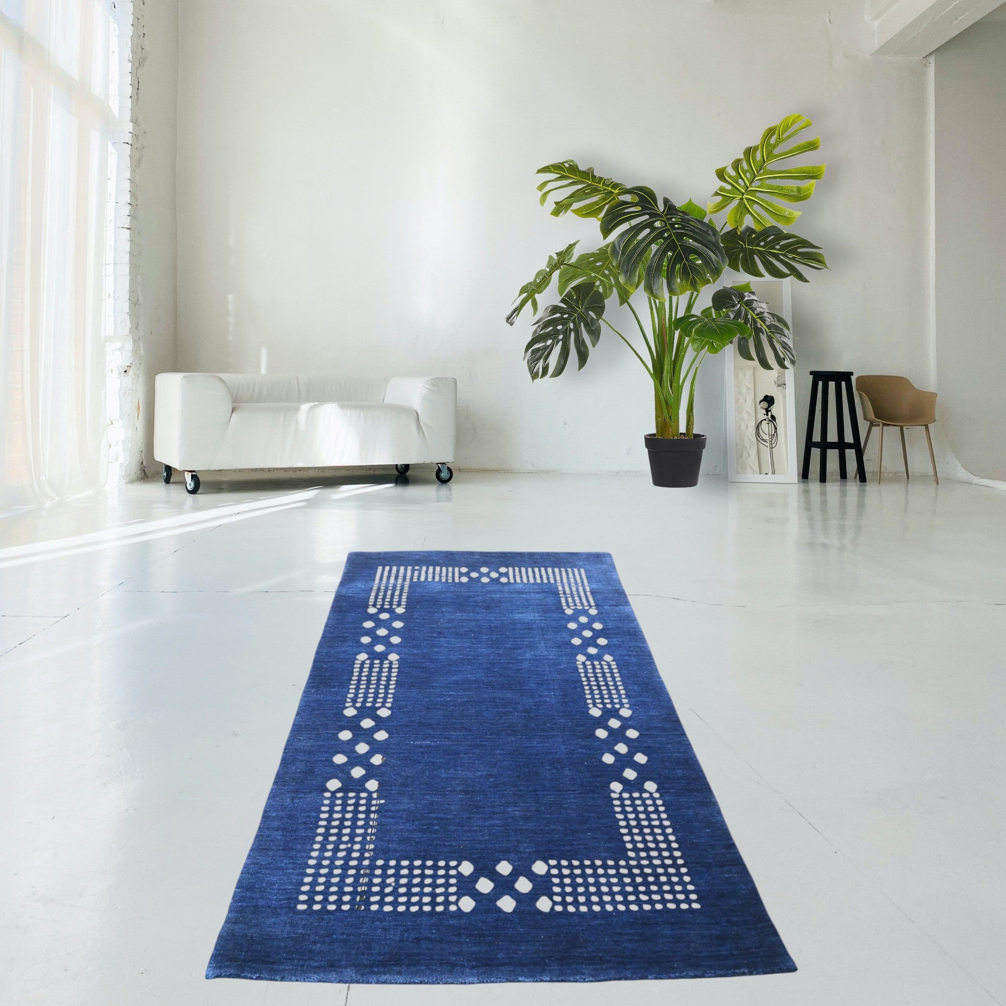 Blauw Gabbeh rug - F314