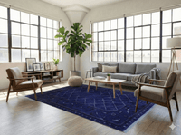 Blauw Nepal vloerkleed - G213 - Lavinta