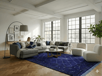 Blauw Nepal vloerkleed - G213 - Lavinta