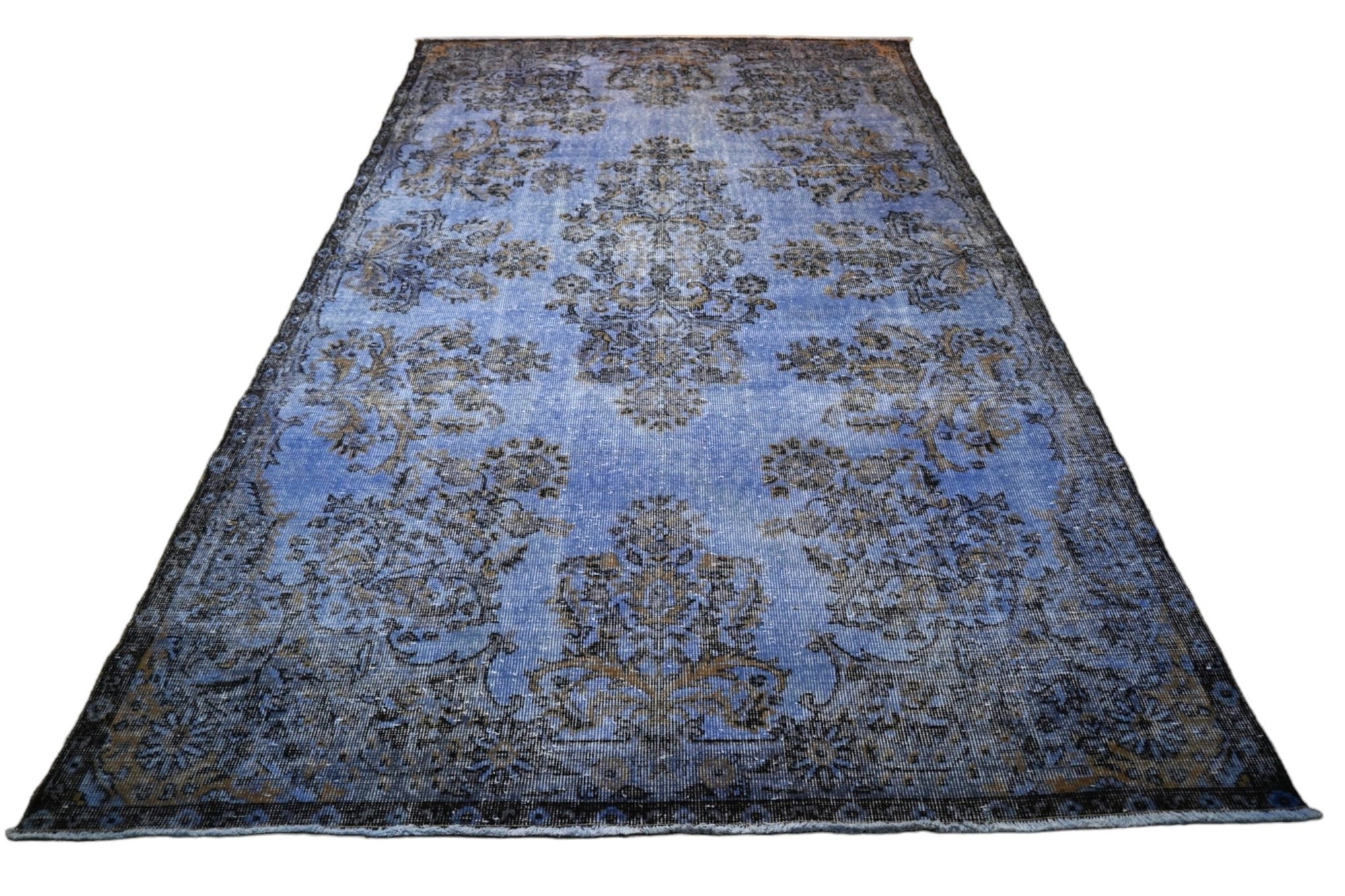 Blauw vintage vloerkleed - E766