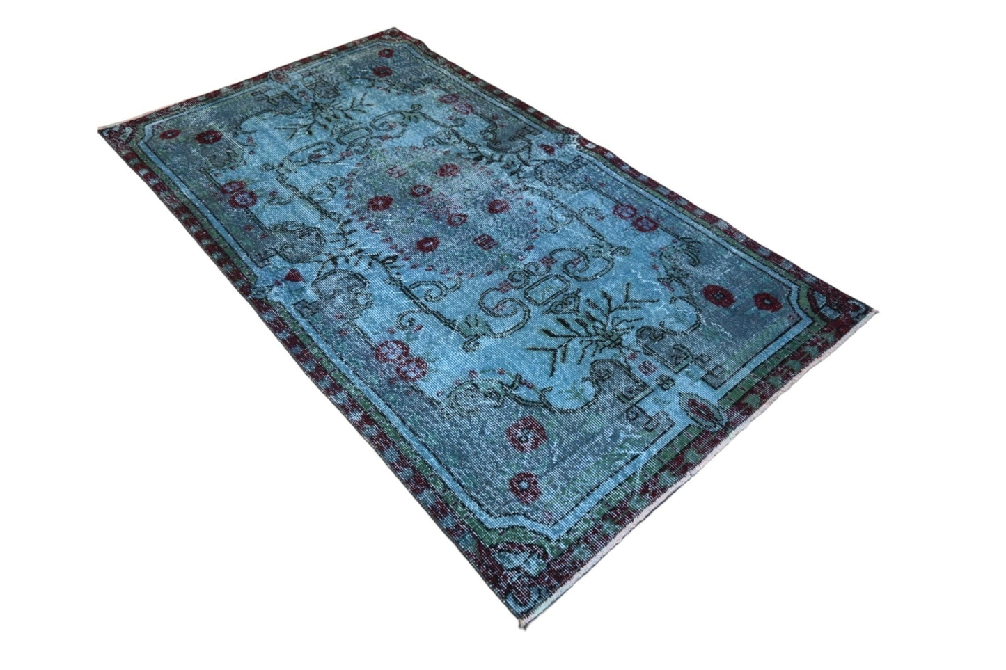 Blauw vintage vloerkleed - F236 - Lavinta