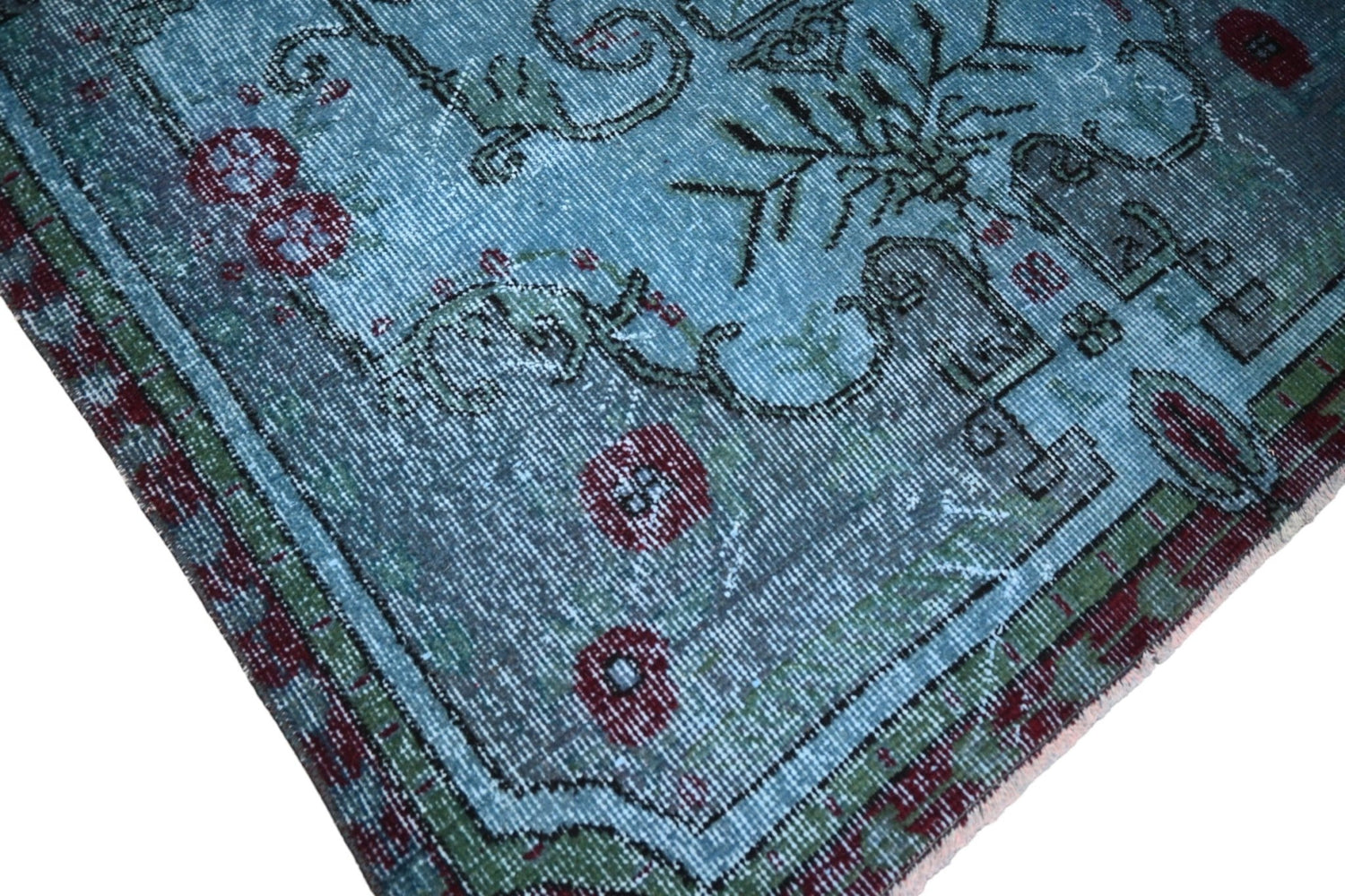 Blauw vintage vloerkleed - F236 - Lavinta