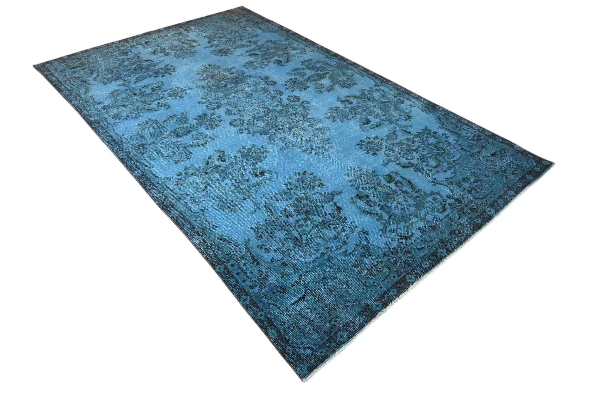 Blauw vintage vloerkleed - F574 - Lavinta