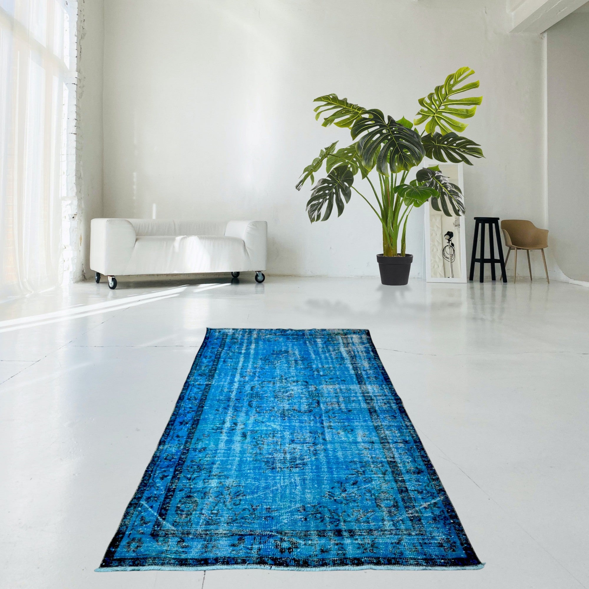 Blue Vintage Rug - F588