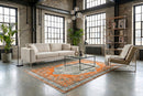 Bohemian oranje vintage vloerkleed - G284 - Lavinta
