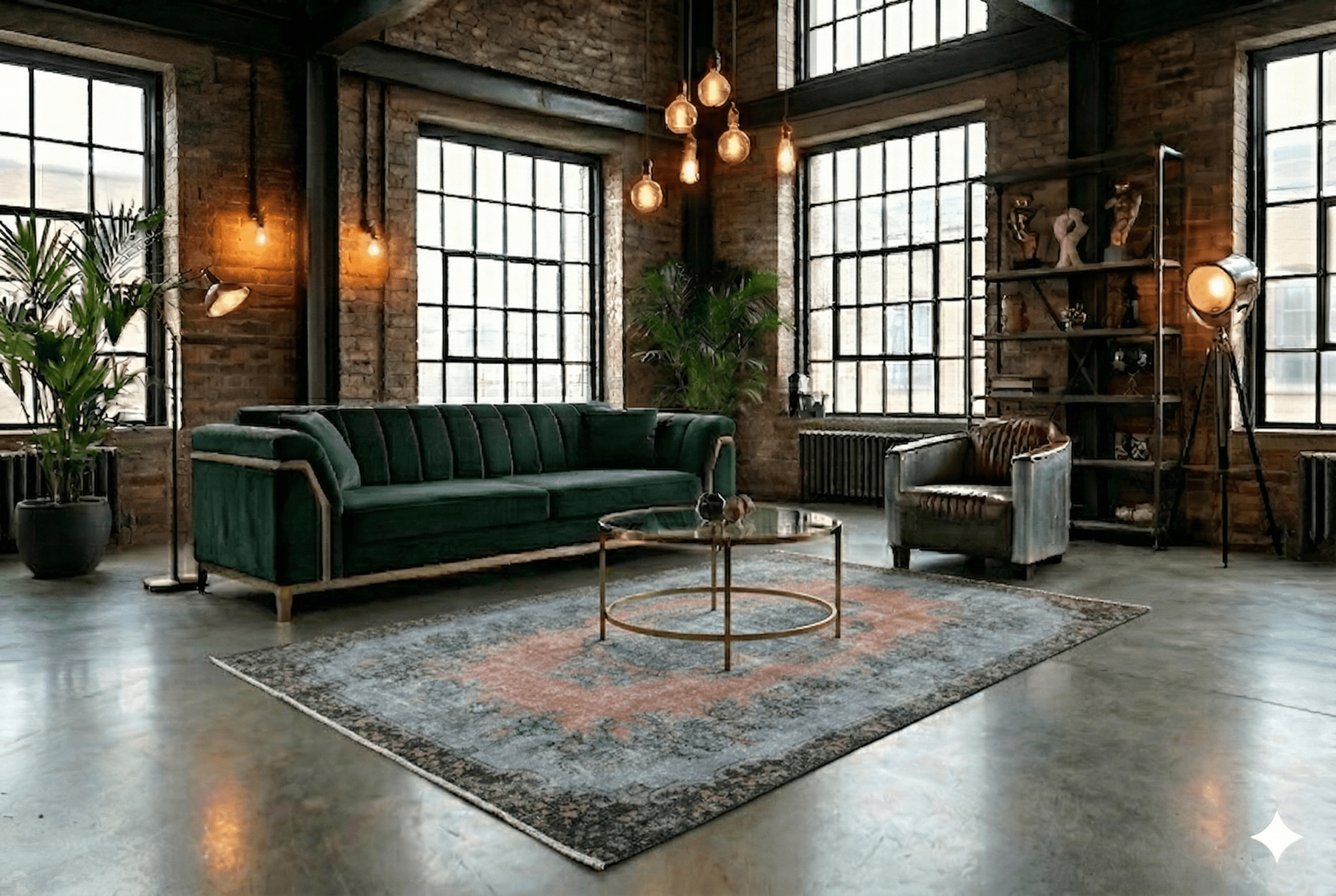 Gray Vintage Rug - F571