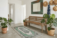 Claire | Zacht groen vintage kleed - Lavinta