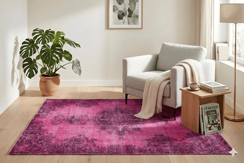 Magenta Pink Vintage Rug - G491