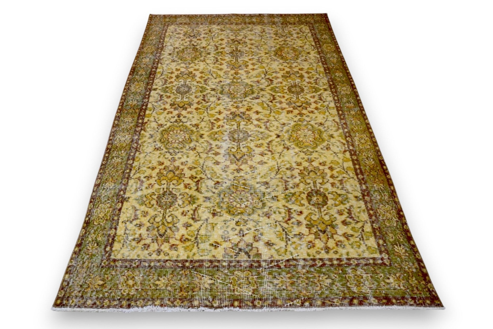 Diya | Geel vintage vloerkleed - Lavinta