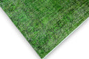 Doorleefd groen vintage vloerkleed - G539 - Lavinta