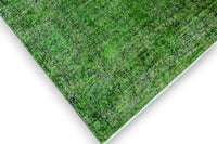 Doorleefd groen vintage vloerkleed - G539 - Lavinta