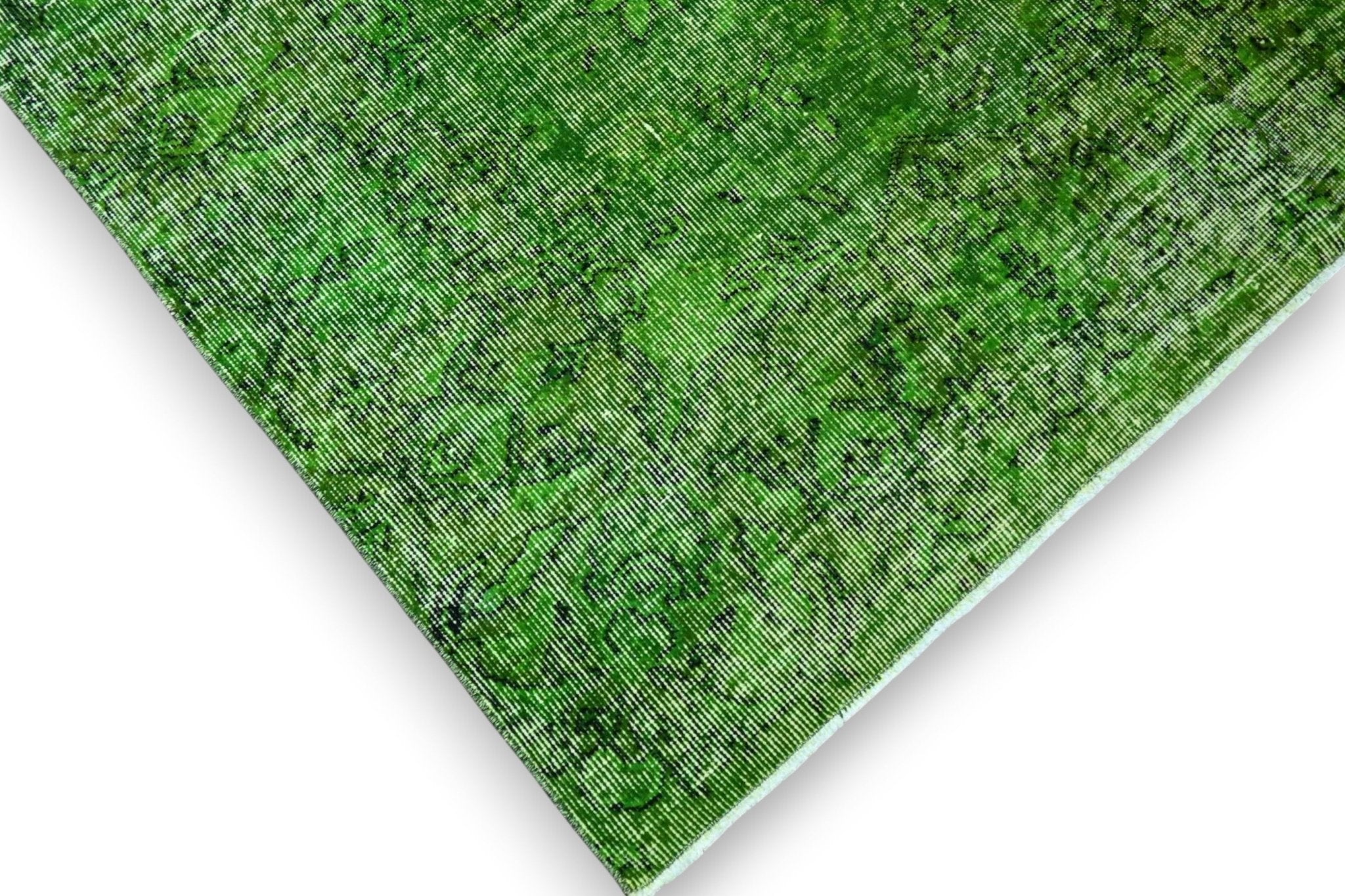 Doorleefd groen vintage vloerkleed - G539 - Lavinta