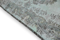 Sereen lichtblauw vintage vloerkleed handgemaakt - G438