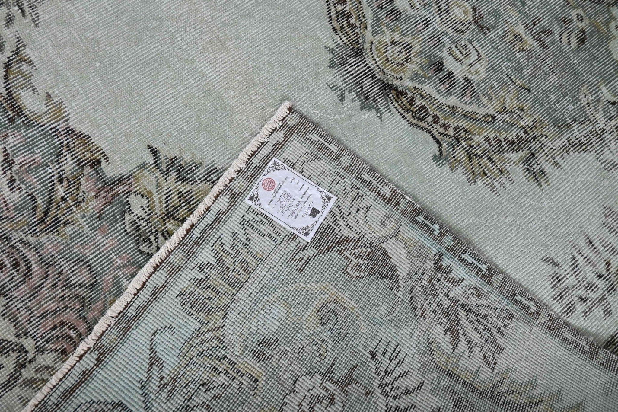 Sereen lichtblauw vintage vloerkleed boho stijl - G438