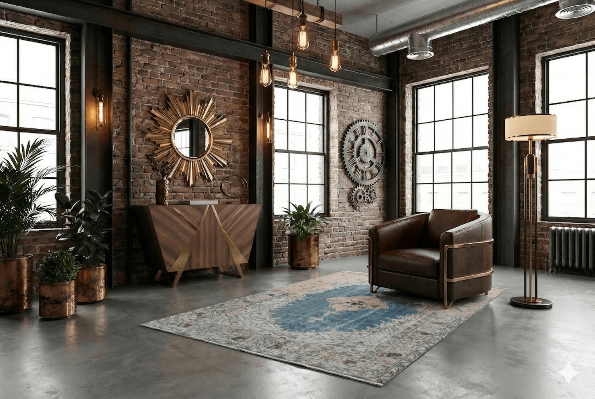 Orange Vintage Rug - F557