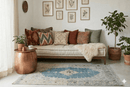 Elia | Blauw vintage vloerkleed - Lavinta