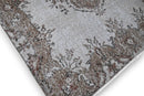 Aards grijs vintage vloerkleed close-up - G386