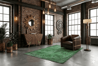 Fris groen vintage vloerkleed - G452 - Lavinta