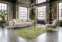 Fris groen vintage vloerkleed - G529 - Lavinta
