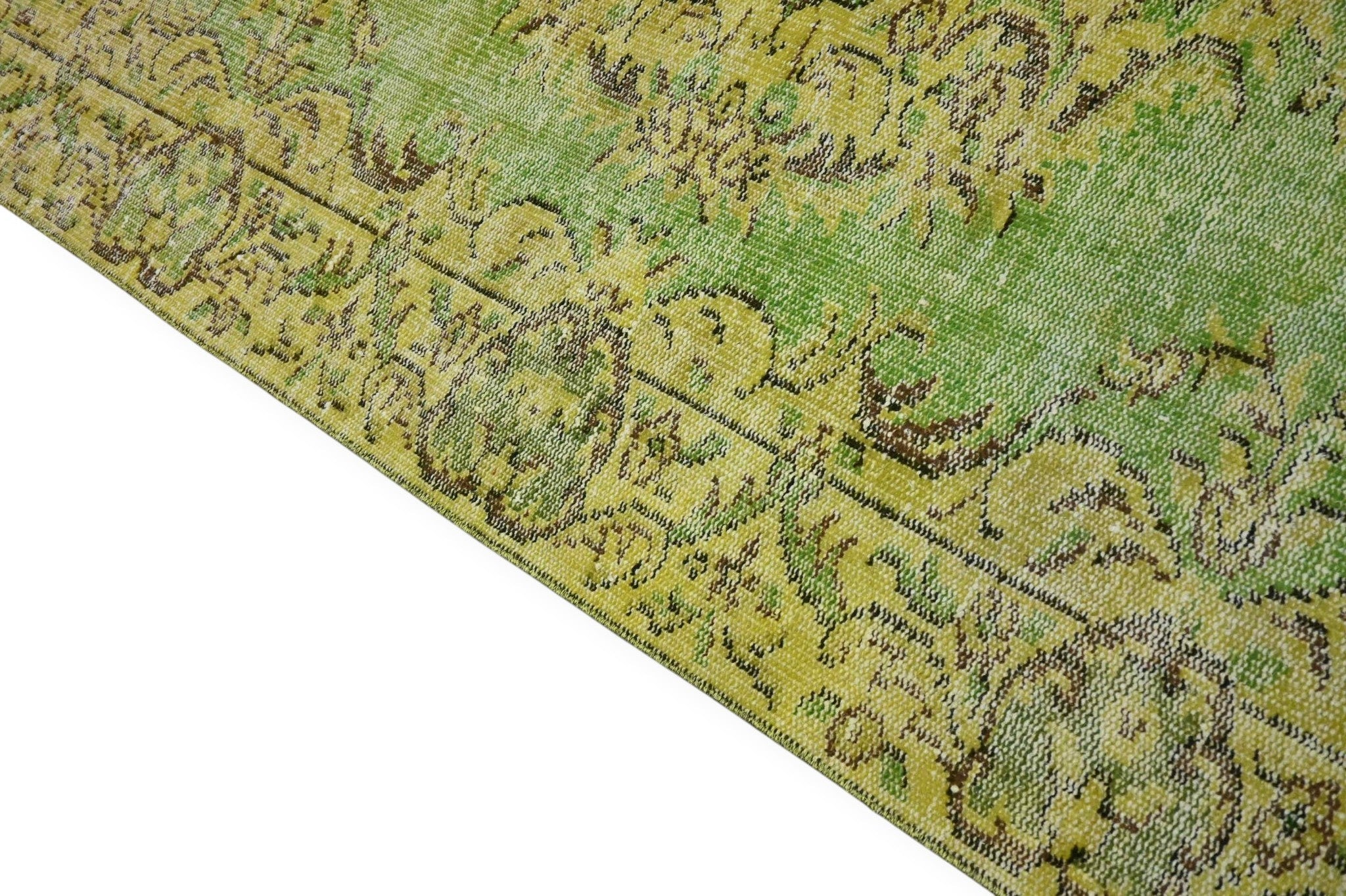 Fris groen vintage vloerkleed - G529 - Lavinta