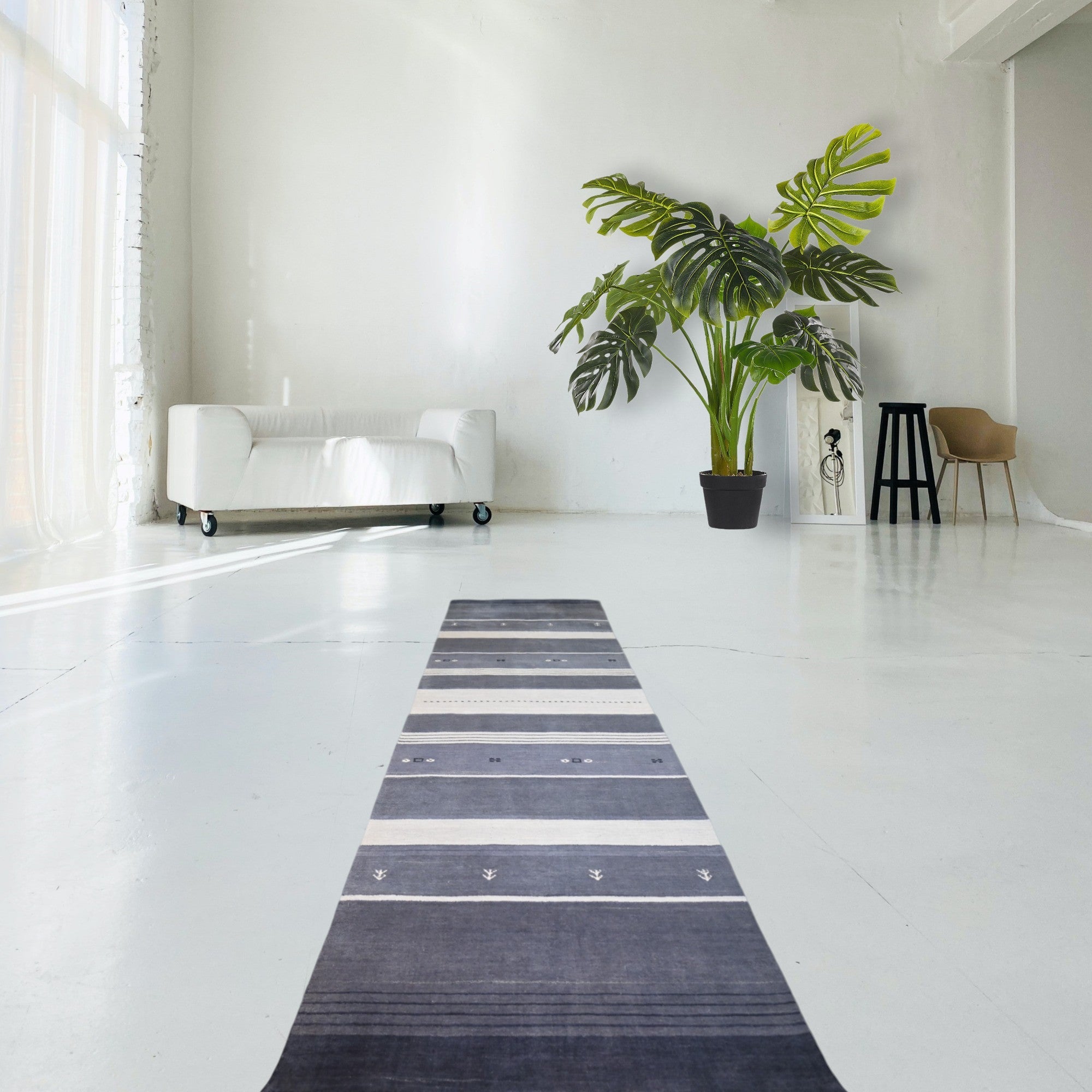 Gabbeht striped runner gray - F311