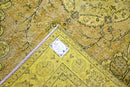 Geel - groen vintage vloerkleed - G513 - Lavinta