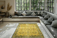 Geel vintage vloerkleed - E558 - Lavinta