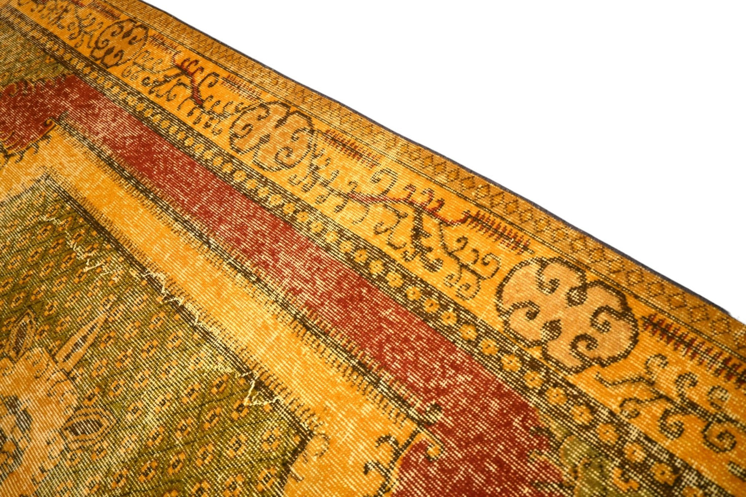 Geel vintage vloerkleed - E814 - Lavinta