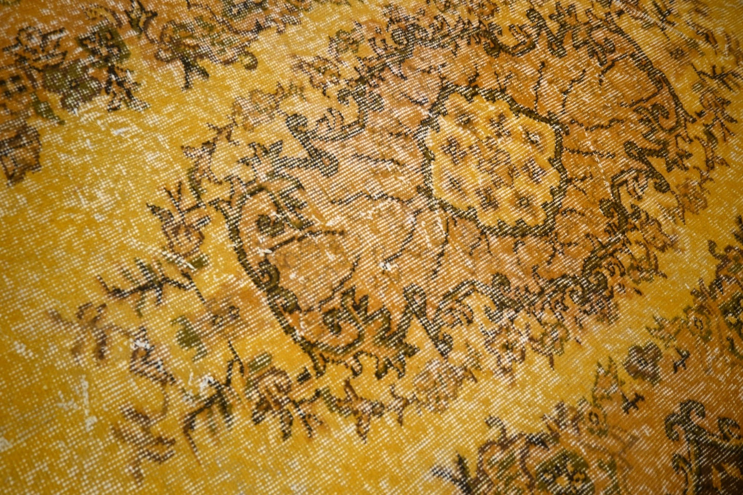 Geel vintage vloerkleed - E851 - Lavinta