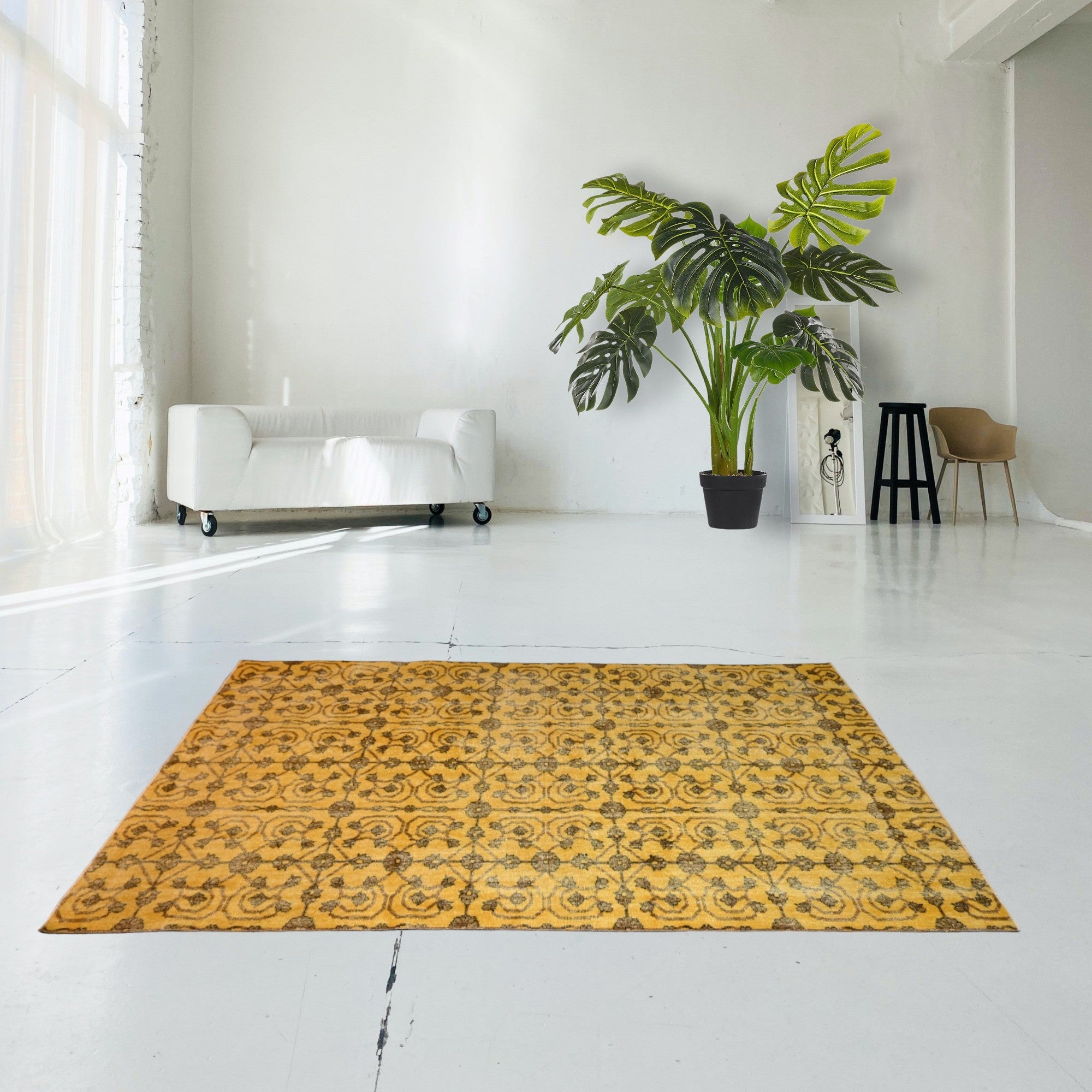 Yellow Vintage Rug - F212