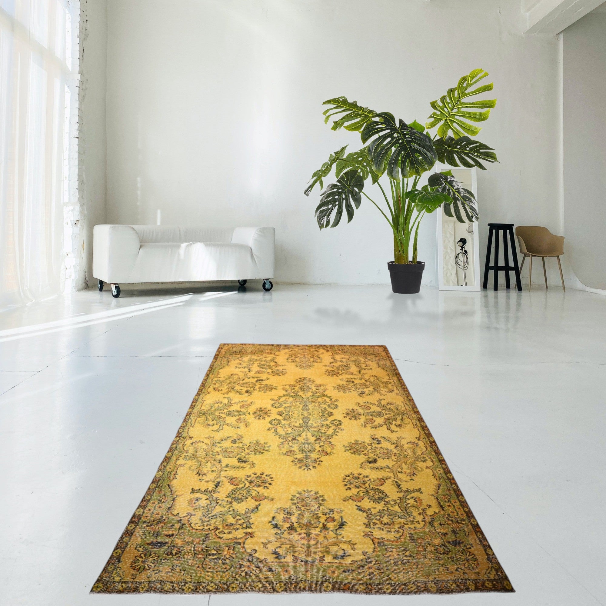 Yellow Vintage Rug - F389