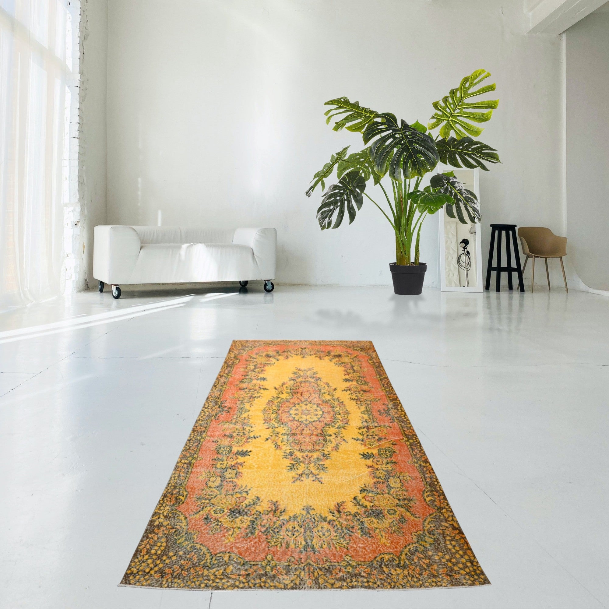 Yellow Vintage Rug - F559