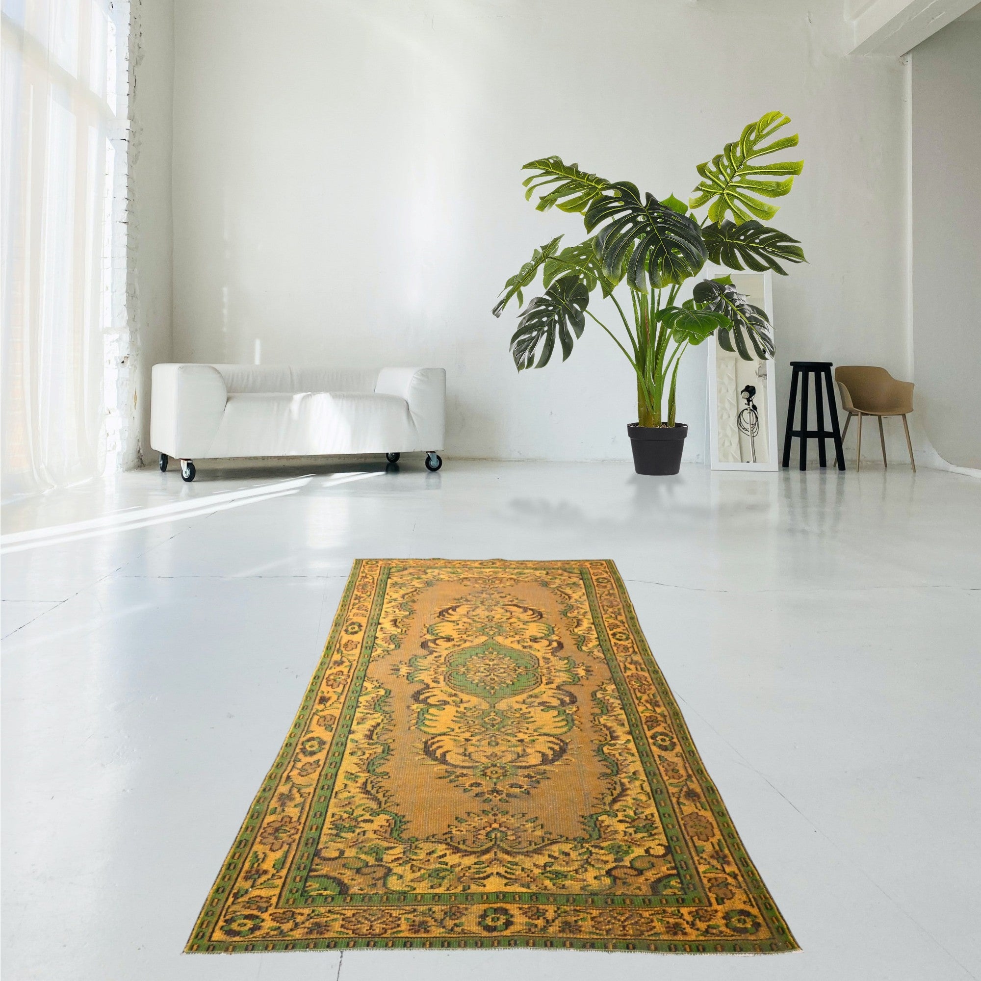 Yellow Vintage Rug - F561