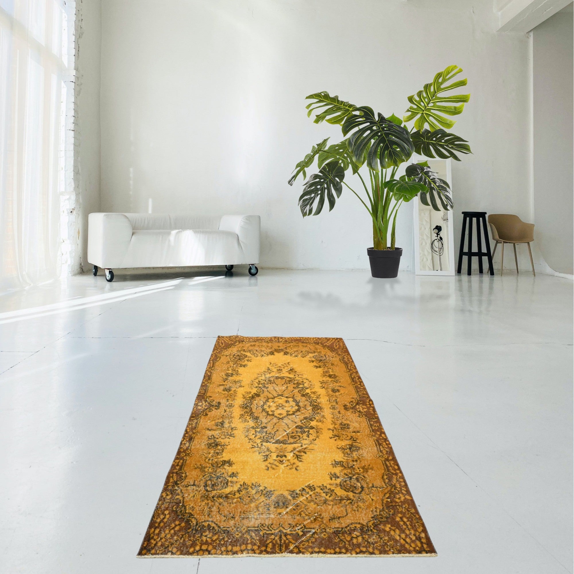 Yellow Vintage Rug - F568