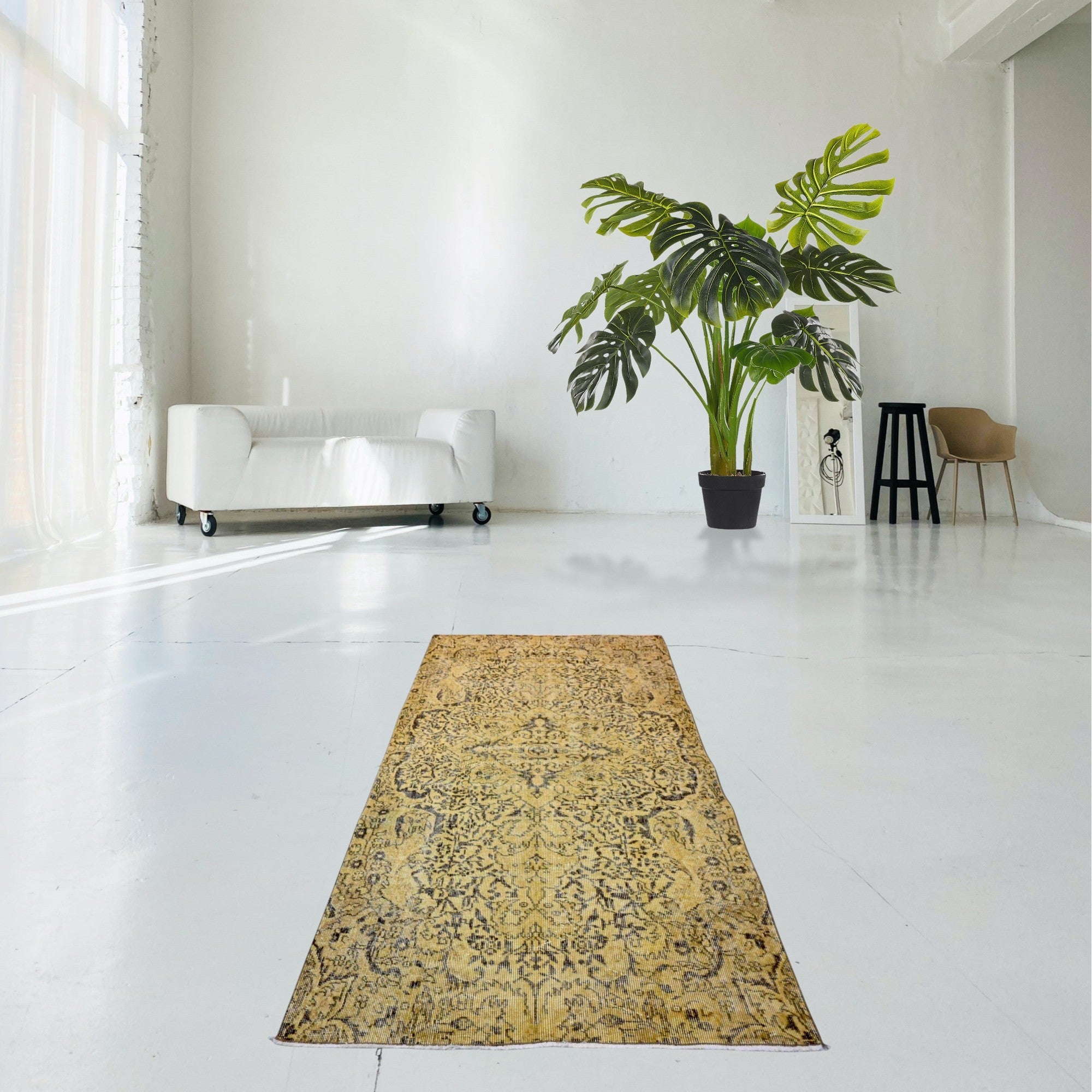 Yellow Vintage Rug - F573