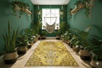 Geel vintage vloerkleed - F831 - Lavinta