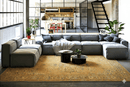 Glanzend goud vintage vloerkleed 285x160 handgemaakt - F969