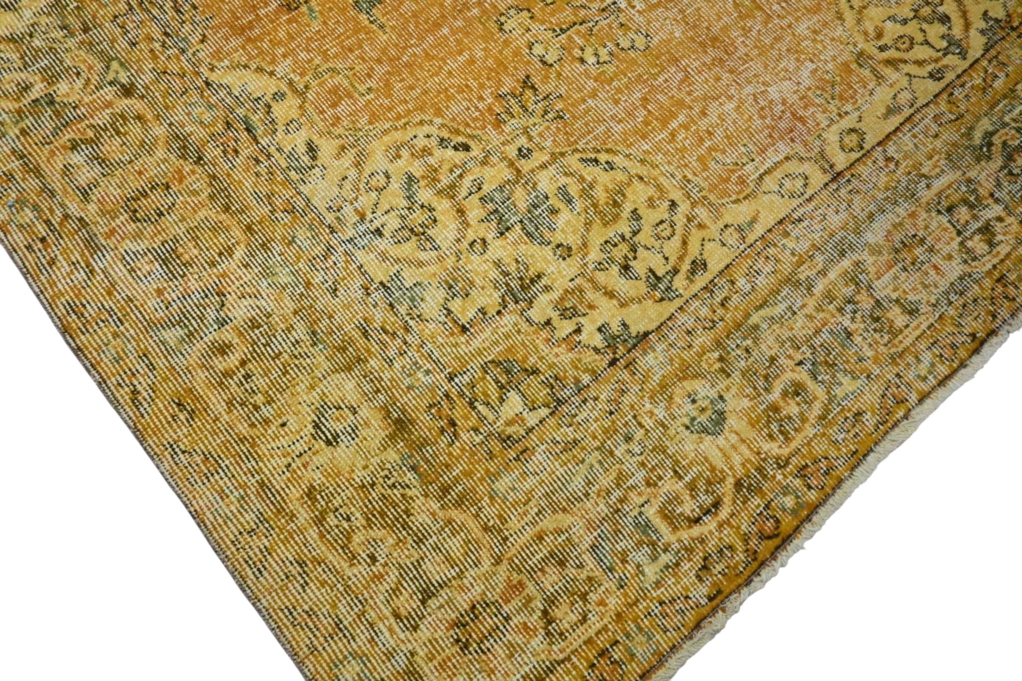 Geel vintage vloerkleed - F969 - Lavinta
